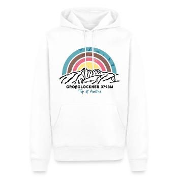 Großglockner Wandern Bergsteigen In Österreich - Männer Premium Bio Hoodie - Weiß - Vorne - Nico (187cm)