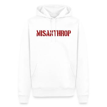 misanthrop - Männer Premium Bio Hoodie - Weiß - Vorne - Nico (187cm)