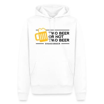 Zwei Bier oder nicht zwei Bier. Shakes-Bier! - Männer Premium Bio Hoodie - Weiß - Vorne - Nico (187cm)