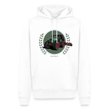 Traktor // Illustration - Männer Premium Bio Hoodie - Weiß - Vorne - Nico (187cm)