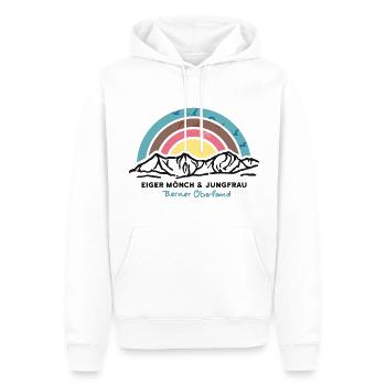 Eiger Mönch Jungfrau Jungfraujoch Schweiz Souvenir - Männer Premium Bio Hoodie - Weiß - Vorne - Nico (187cm)