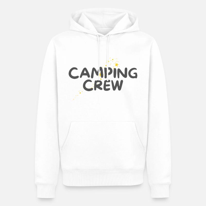 Camping Crew - Männer Premium Bio Hoodie - Weiß