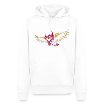 fliegenden Teufel 001 von DK - Männer Premium Bio Hoodie - Weiß - Vorne - Nico (187cm)