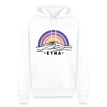 Etna Mongibello Ätna Berg Sizilien Vulkan Souvenir - Männer Premium Bio Hoodie - Weiß - Vorne - Nico (187cm)
