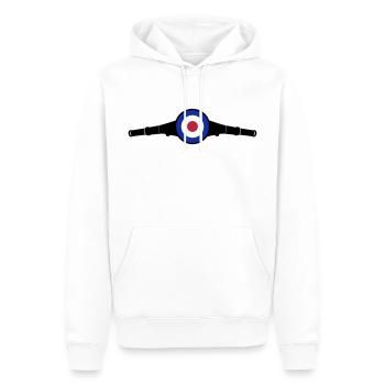 Lenkkopf Target - Männer Premium Bio Hoodie - Weiß - Vorne - Nico (187cm)