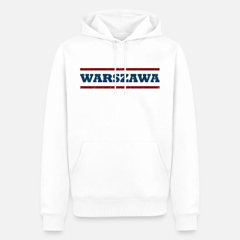 Varsovie - Sweat à capuche Premium bio Homme - blanc