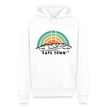 Cape Town Kapstadt Table Mountain Tafelberg Berg - Männer Premium Bio Hoodie - Weiß - Vorne - Nico (187cm)
