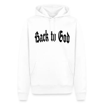 Back to God - Church and Church of God - Men’s Premium Organic Hoodie - white - Front - Nico (187cm)