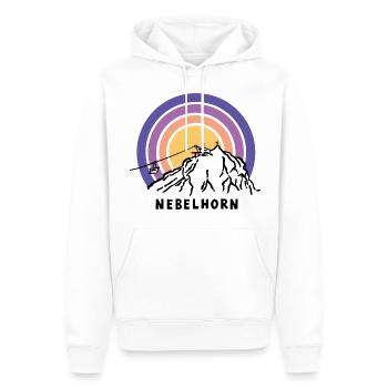 Nebelhorn 2224 m Allgäu Allgäu Alpes Oberstdorf - Sweat à capuche Premium bio Homme - blanc - Devant - Nico (187cm)