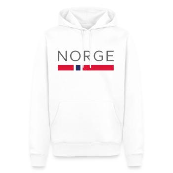 NORVÈGE WM DESIGN - cadeau de football norvégien - Sweat à capuche Premium bio Homme - blanc - Devant - Nico (187cm)