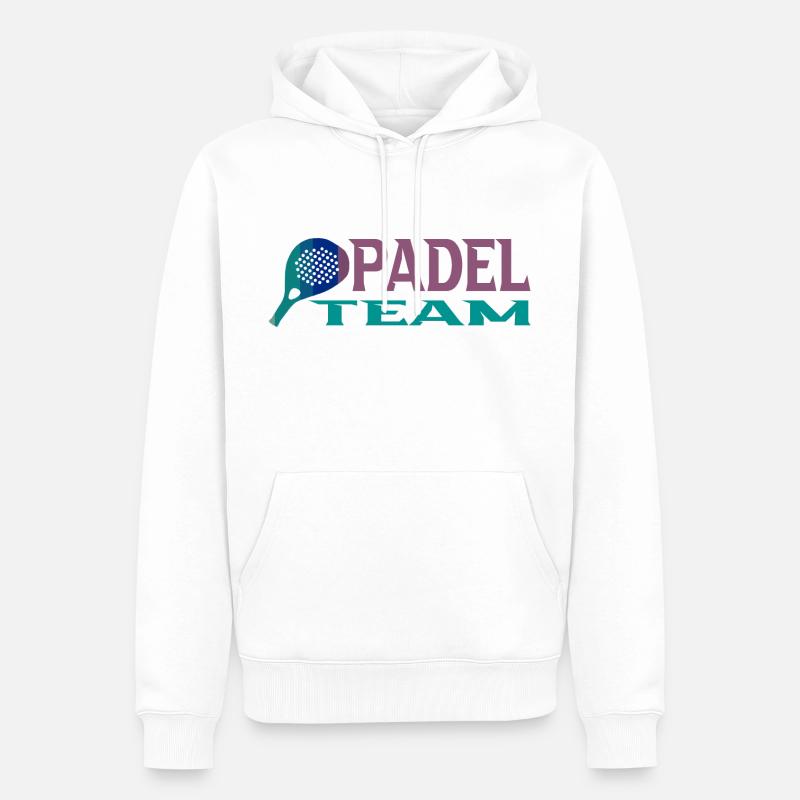 L’équipe Padel - Sweat à capuche Premium bio Homme - blanc