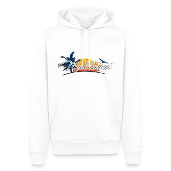 Mallorca 2026 - Balearen - Spanien - Männer Premium Bio Hoodie - Weiß - Vorne - Nico (187cm)