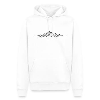 Gebirge - mountain range design - Männer Premium Bio Hoodie - Weiß - Vorne - Nico (187cm)