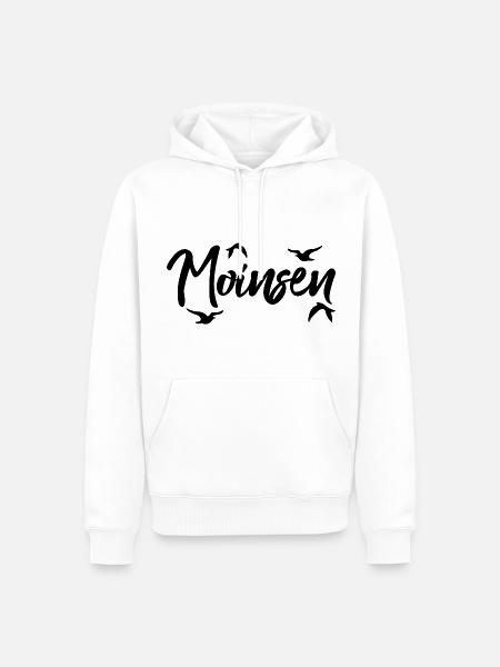 Moinsen Moin Gruß - Männer Premium Bio Hoodie - Weiß