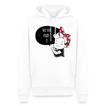 coder girl shirt we can code - Men’s Premium Organic Hoodie - white - Front - Nico (187cm)
