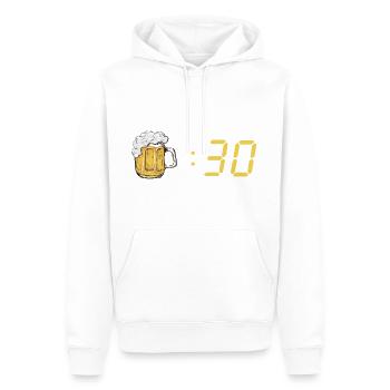 Gute Zeit, um Bier zu trinken - Männer Premium Bio Hoodie - Weiß - Vorne - Nico (187cm)