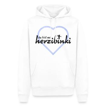 Heazibinki - Männer Premium Bio Hoodie - Weiß - Vorne - Nico (187cm)