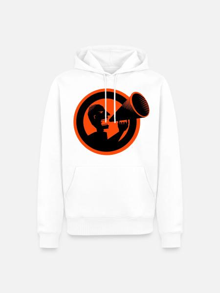 Der Schrei - Männer Premium Bio Hoodie - Weiß