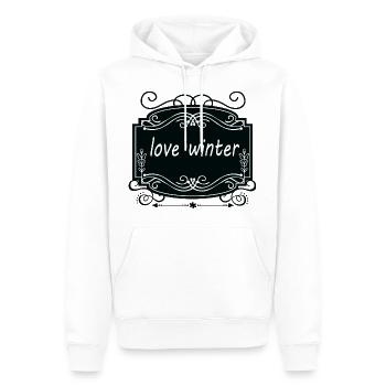 Love Winter - Männer Premium Bio Hoodie - Weiß - Vorne - Nico (187cm)