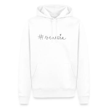 Hashtag venezia venise cadeau italie - Sweat à capuche Premium bio Homme - blanc - Devant - Nico (187cm)