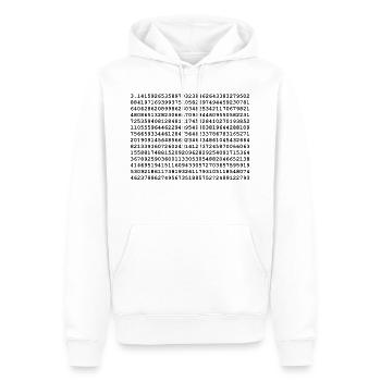 pi - Men’s Premium Organic Hoodie - white - Front - Nico (187cm)