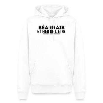 Béarnais et fier de l'être. t shirt béarnais bearn - Sweat à capuche Premium bio Homme - blanc - Devant - Nico (187cm)