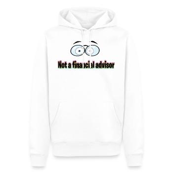 Pas un conseiller financier - Sweat à capuche Premium bio Homme - blanc - Devant - Nico (187cm)