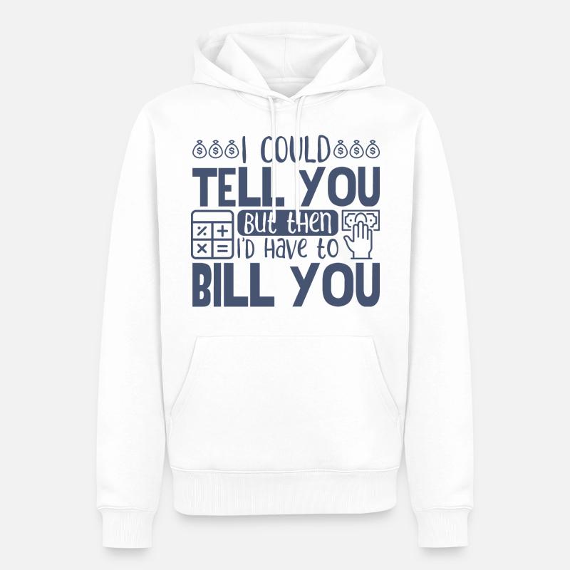 Gestion comptable - Sweat à capuche Premium bio Homme - blanc