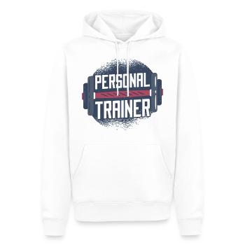 FitnessTrainer Gym personal trainer Cadeau - Sweat à capuche Premium bio Homme - blanc - Devant - Nico (187cm)