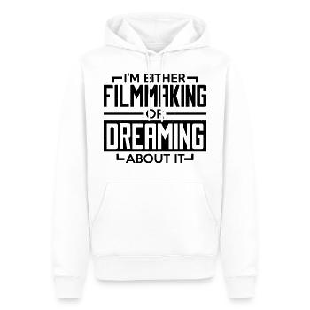 Film film cinéaste caméra réalisateur - Sweat à capuche Premium bio Homme - blanc - Devant - Nico (187cm)