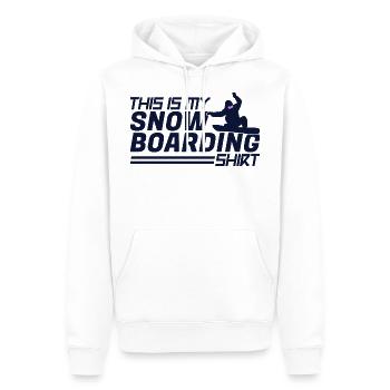 Snowboarding Snowboard Snowboardurlaub Snowboarder - Männer Premium Bio Hoodie - Weiß - Vorne - Nico (187cm)