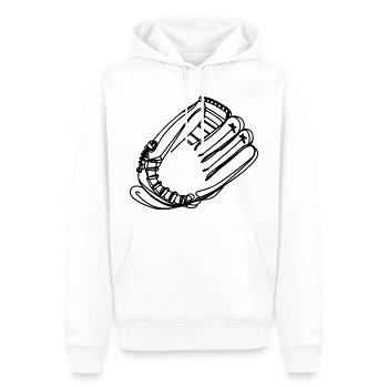 Baseball Handschuh Zeichnung - Männer Premium Bio Hoodie - Weiß - Vorne - Nico (187cm)