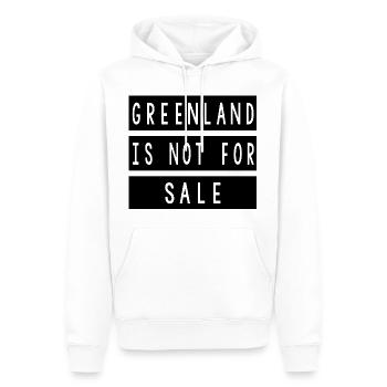 Greenland Is Not For Sale T-shirt - Männer Premium Bio Hoodie - Weiß - Vorne - Nico (187cm)