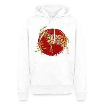 Ziege Chinesisches Tierkreiszeichen Horoskop - Männer Premium Bio Hoodie - Weiß - Vorne - Nico (187cm)