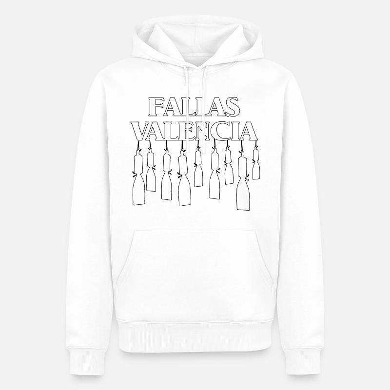 Fallas Valence - Sweat à capuche Premium bio Homme - blanc