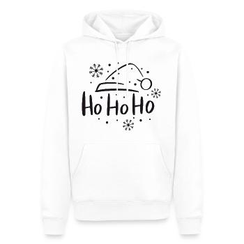 Ho Ho Ho Santa Claus Nikolaus Weihnachtsmann Xmas - Men’s Premium Organic Hoodie - white - Front - Nico (187cm)