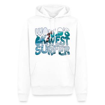 Le surfeur le plus correct du monde - Sweat à capuche Premium bio Homme - blanc - Devant - Nico (187cm)