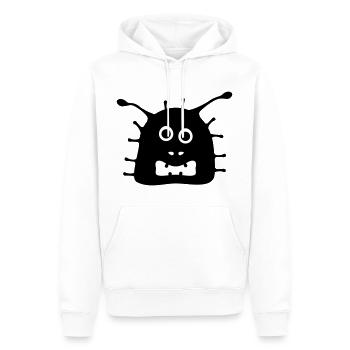 Covi das verrückte Corona Virus - Männer Premium Bio Hoodie - Weiß - Vorne - Nico (187cm)