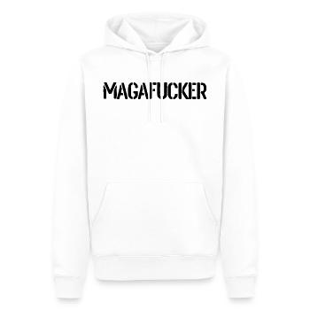 MagaFucker Type EuropeanWar Black - Männer Premium Bio Hoodie - Weiß - Vorne - Nico (187cm)