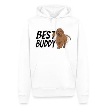 Dackel Best Buddy Dackel Geschenk - Männer Premium Bio Hoodie - Weiß - Vorne - Nico (187cm)