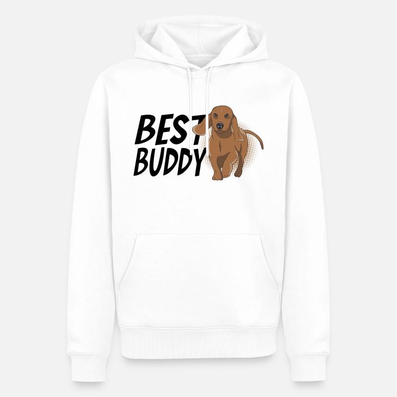 Dackel Best Buddy Dackel Geschenk - Männer Premium Bio Hoodie - Weiß
