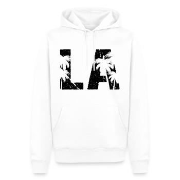 Los Angeles LA Palm Trees - Männer Premium Bio Hoodie - Weiß - Vorne - Nico (187cm)