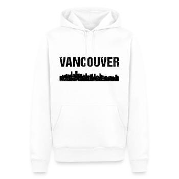 Vancouver Skyline - Men’s Premium Organic Hoodie - white - Front - Nico (187cm)