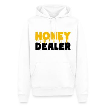 Honey Dealer Honey Bees - Sweat à capuche Premium bio Homme - blanc - Devant - Nico (187cm)