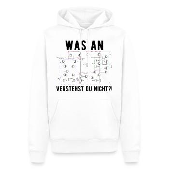 Elektroinstallateur Elektrotechnik lustige Sprüche - Männer Premium Bio Hoodie - Weiß - Vorne - Nico (187cm)