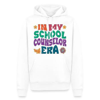 In my school counselor era - Männer Premium Bio Hoodie - Weiß - Vorne - Nico (187cm)