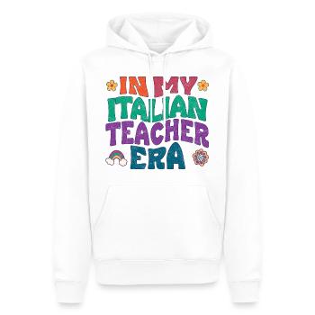 À l’époque de mon professeur d’italien - Sweat à capuche Premium bio Homme - blanc - Devant - Nico (187cm)