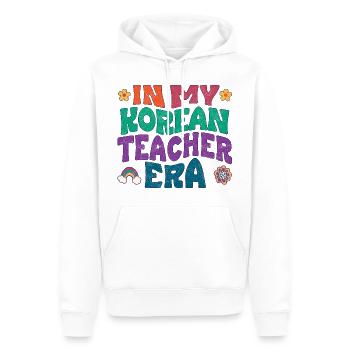 in my korean teacher era - Männer Premium Bio Hoodie - Weiß - Vorne - Nico (187cm)