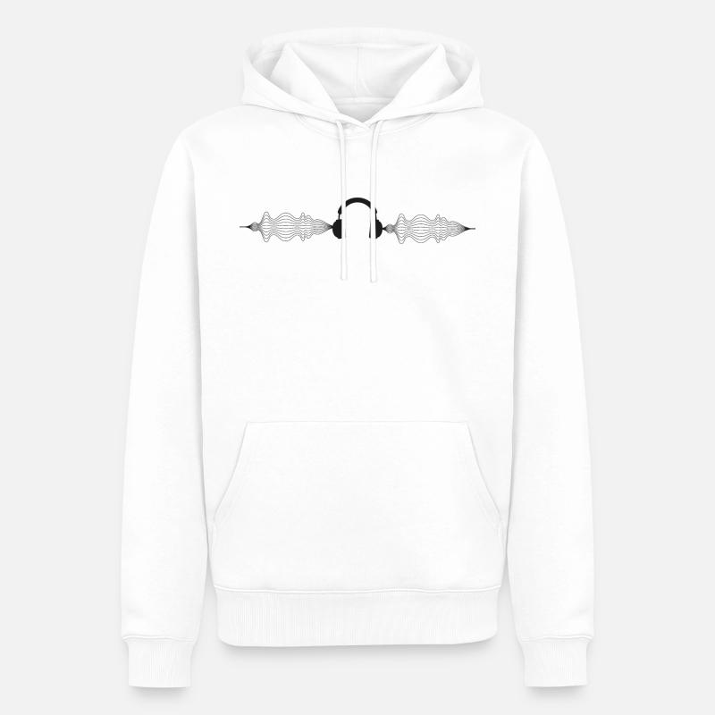 Technicien audio technique de l’événement - Sweat à capuche Premium bio Homme - blanc