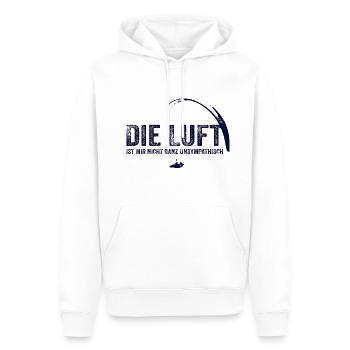 Die Luft ist mir nicht ganz unsympathisch - Männer Premium Bio Hoodie - Weiß - Vorne - Nico (187cm)